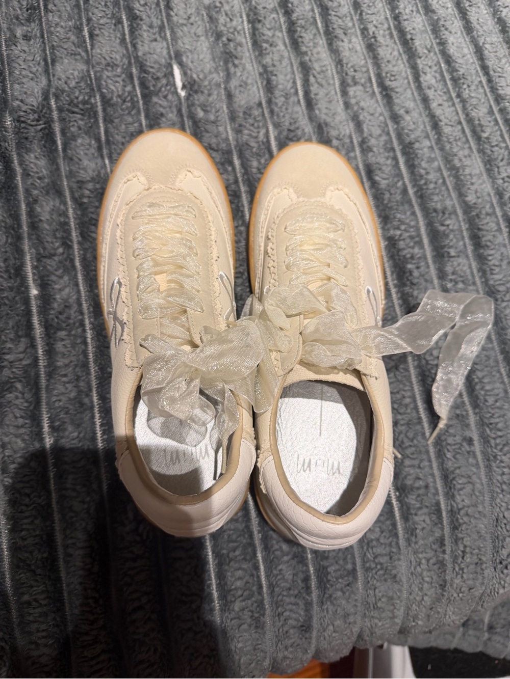 Altar'd State Cream Lace-Up Women's Sneakers